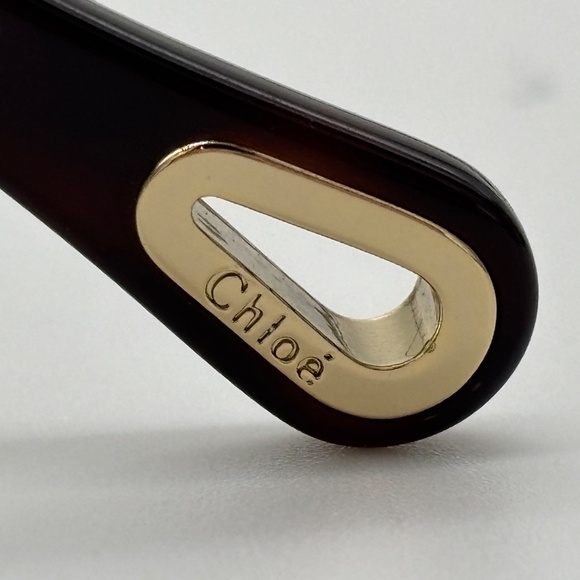 Chloé Eyewear Havana Gold Hexagon Frame Sunglasses NWT 👜 - Picture 9 of 10